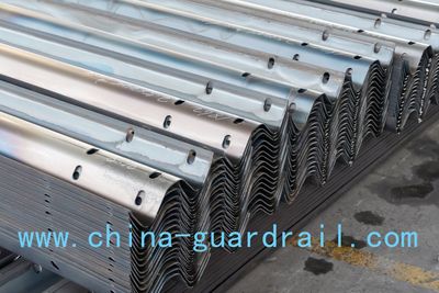 Thrie Beam Guardavias Transition Guardrail for Roadway and Bridge Traffic Safety, Highway, Guardrail image 2