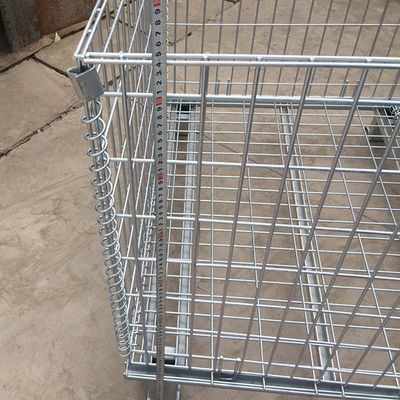 Foldable Cold Galvanized Wire Mesh Stillage/Cage for Warehouse Storage, Shipping Container, Storage Container image 4