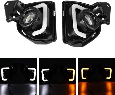 LED Car Fog Light DRL Daytime Running Light with Turn Signal Accessories for Toyota Hiace Fog Lamp 2014-2018, Fog Lamp, Fog Light image 5