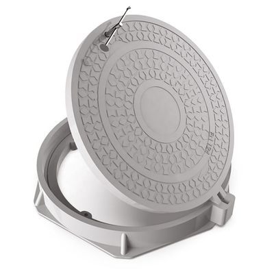 Composite Manhole Cover En124 600mm by 40mm GRP/FRP Fiberglass/Resin/Plastic BMC/SMC Shape Customized Round/Square, Manhole Cover Trench Gully Grate, Plastic Resin Composite image 6