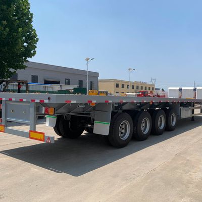 Light Duty New 20/40/45/48 FT Cargo Container Transport Trailer Flat Bed Flatbed Container Semi Trailer, Trailer, Container Trailer image 2