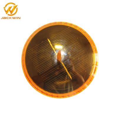 Waterproof Telecom Tower Amber Solar Power Beacon Light with Bird Spike, Solar Warning Light, LED Solar Warning Light image 5