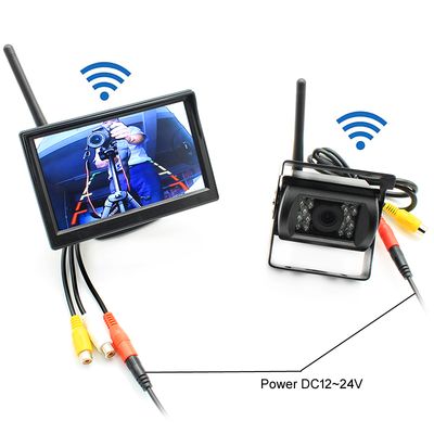 2.4GHz Wireless Parking System Receiver Backup Camera+5inch Rearview Mirror Monitor, LCD Monitor, Car/Bus/Truck Camera image 2