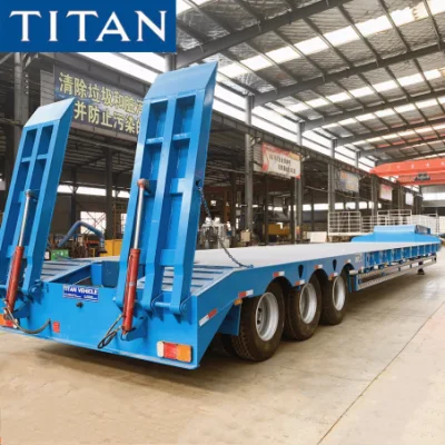 50 Tons Low Loader Trailers 3 Axle Low Bed Truck Sale, Low Bed Truck, 50 Tons Low Loader Trailers Sale