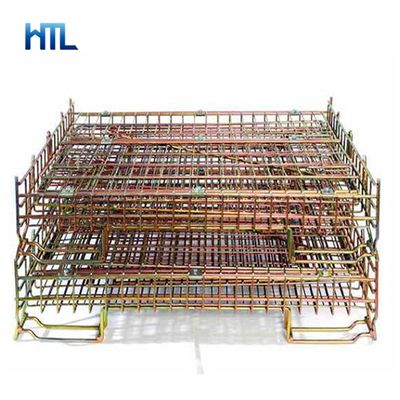 Foldable Storage Metallic Wire Mesh Container for Wine Bottle, Folding Wire Bins, Industrial Wire Bins image 4
