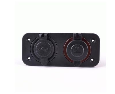 12-24V Power Socket Splitter with Dual USB Charger Power Adapter, Power Outlet, Power Adapter image 2