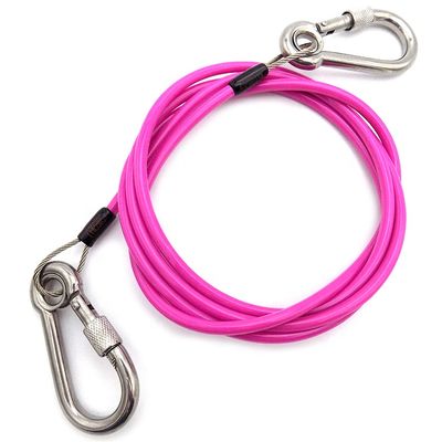 4.0mm Red PVC Coated Galvanized Steel Wire Rope with Snap Hook for Car Use, Tow Strap, Car Emergency image 6