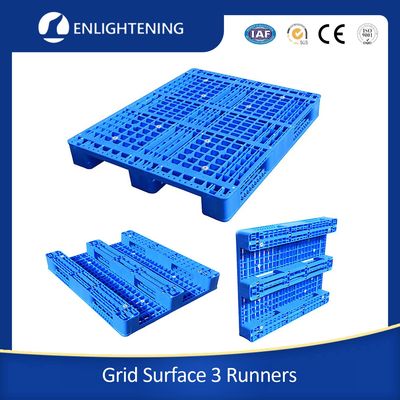 1200X1100mm Heavy Duty Industrial Durable Single Side/Face Four-Way Entry Anti Slip Rack 1ton Steel Reinforced HDPE Euro Plastic Pallets for Warehouse Storage, Plastic Pallet, 1200X1100 Plastic Pallet image 4