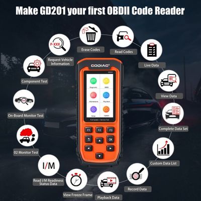 Godiag Gd201 Professional Obdii All-Makes Full System Diagnostic Tool with 29 Service Reset Functions, Gd201, Professional image 6