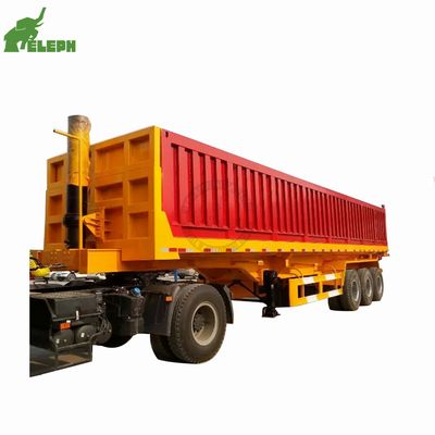 Heavy Duty 2/3 Axle 20FT 40FT Container Box Rear Tipper Chassis Semi Trailer Hydraulic End Dumper, Box Tipper Trailer, Container Tipper Trailer image 2