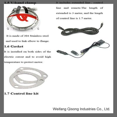 [Qisong] Universal Remote Control Aluminium Variable Sound Exhaust Pipe Valve, Variable Sound Exhaust Pipe, Muffler Valve image 5