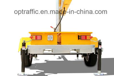 19m Voiture Solar Panel Traffic Variable Message Sign Trailer Mounted LED Color Vms Display Board, Solar Panel Traffic Sign, Solar Traffic Sign Trailer image 4