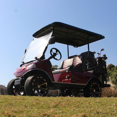 Factory Sales 4 Seater Golf Cart with Lithium Battery for Golf Course, Utility Vehicle, Red Utility Vehicle image 2