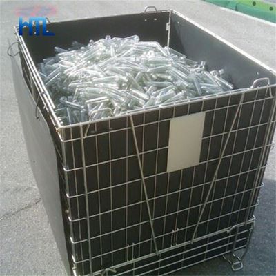 Galvanized Warehouse Transport Collapsible Beverage Wire Storage Container, Industrial Steel Containers, Mesh Pallet Containers image 5