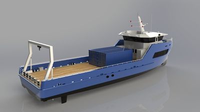 105FT Aluminum Multi-Purpose Platform Fast Response Intervention Supply Deck Cargo Work Vessel, Fast Supply Vessel, Fast Response Work Vessel image 3