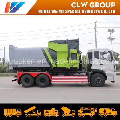 Dongfeng Hook Lift Garbage Truck Rear Loader Refuse Waste Loading Hook Lift Garbage Container Truck, Garbage Truck, Waste Management Garbage Truck image 3