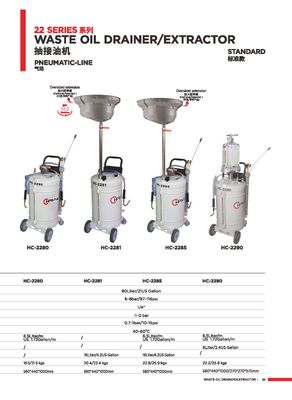 Waste Oil Drainer & Extractor Oil Extractor Hc-2280 Oil Extractor Pump Pneumatic Fluid Evacuator Vacuum Extraction, Oil Extractor, Portable Oil Drain image 4