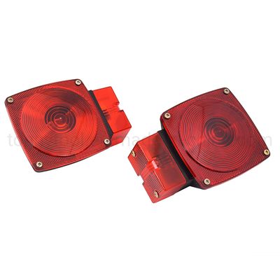 12V Waterproof Square LED Trailer Light, Red LED Stop Turn Tail License Brake Running Light Lamp, Magnetic Tow Lights, Wireless Tow Lights image 2