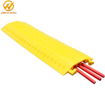 Yellow 3 Channel PVC Cable Cover/Cable Tray/Floor Cord Cover Cable Protector, Cable Protector, Floor Cable Cover image 3