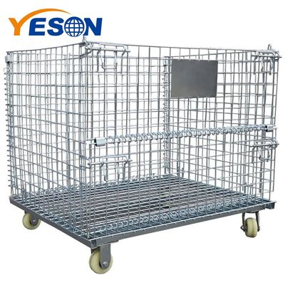 Wire Mesh Container Wire Mesh Cage Metal Stackable Collapsible Wire Mesh Container Wire Mesh Basket, Stackable Folding Container, Mesh Container image 3