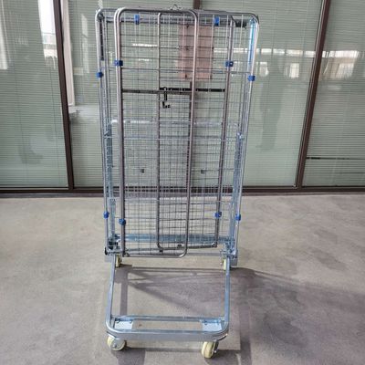 Custom Collapsible Warehouse Heavy Duty Wire Roll Cage Trolley Transfer Cage Roll Container Logistics Transport Trolley, Roll Container Trolley, Roll Pallet Trolley image 2