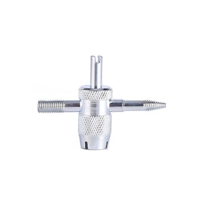 Repair Tool 4 Way Car Bike Tool Tyre Tire Valve Repair Stem Remover Tool 4-in-1 with 4 Brass Valve Core, Air Chuck, Air Chuck with Dual Head image 4