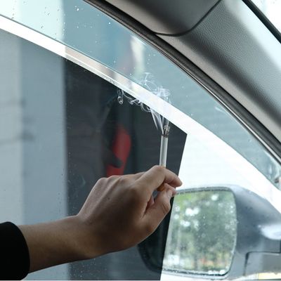 Window Rain Guards Window Visors Tape-on Vent Visor Side Window Deflectors for 2022 KIA Carnival MPV Accessories, with Silver Strip 4PCS, Window Visor, Wind Deflector image 6
