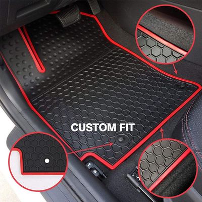 4PCS Universal Custom Size Latex Rubber Car Mat, Latex Rubber Car Mat, Custom Car Mat image 4