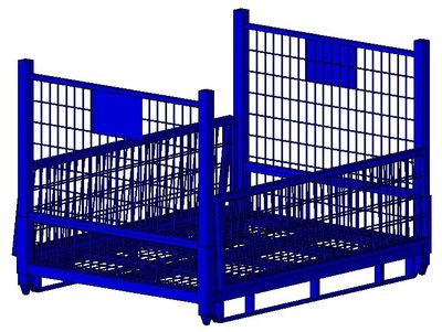Outdoor Galvanized Foldable Collapsible Metal, Steel Storage Welded Cage, Storage Cage, Storage Cage, Foldable Cage image 5