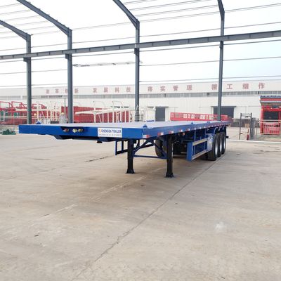 Semi Trailer Flat Bed 2 Axle 3 Axle 4 Axle Flatbed Semi Trailers for Sale, Flat Bed Trailer, Flatbed Trailer image 4