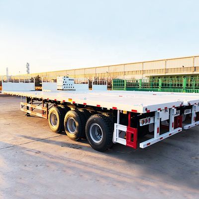 Light Duty New 20/40/45/48 FT Cargo Container Transport Trailer Flat Bed Flatbed Container Semi Trailer, Trailer, Container Trailer image 5