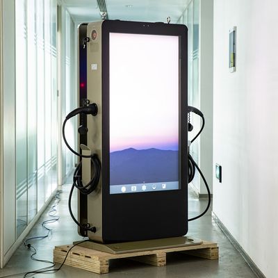 EV Fast Charger with Double Connectors and Large Screen, EV Charger, AC EV Charger image 4