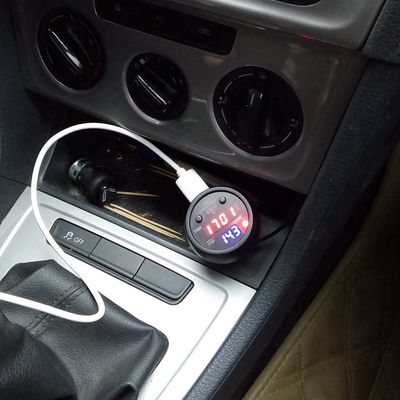 Thermometer, Battery Monitor Voltmeter, Calendar Datetime Clock Display USB Charger 2.1A for Car, USB Charger, Car USB Charger image 6