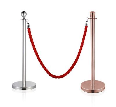 Gold Stanchion Post 4 Red Velvet Rope Barrier Queue Line Crowd Control Poles for The Ceremony, Museums, Q-up, Retractable Belt Post image 3