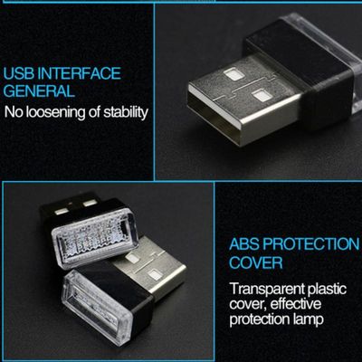7 Colors Mini USB Light LED Modeling Light Car Ambient Light Neon Interior Light Car Interior Decorative Light, Mini USB Light, LED Modeling Light image 3