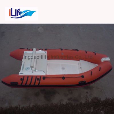 Ilife Il-B430c PVC/Hypalon Rigid Hull Firberglass Inflatable Rubber Fishing Sport FRP Boat with Engine for Sale, China Rib Boats, Rib Inflatable Boat Manufacturers image 4