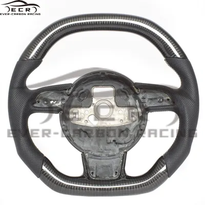 Ever-Carbon Racing (ECR) Private Custom Perforated Leather Carbon Steering Wheel for Audi A3, 2016 Audi A3 Steering Wheel, Audi A3 Steering Wheel