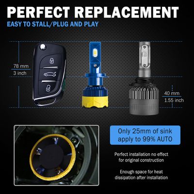 Super Thin Easy Install Sharp Cutting Line H4 H7 Hb3 Hb4 Hb1 9007 H11 Canbus LED Headlight Bulb Gt7 for Offroad Car, Car LED Light, H7 LED image 3