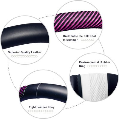 The Steering Wheel Cover Is Made of Super-Fine Fiber Leather Viscidity, Breathable, Non-Slip, No Peculiar Smell, Warm in Winter and Cool in Summer, New Purple, Steering Wheel Cover, Steering Wheel Cover Supplier image 5