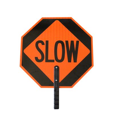Factory Aluminum Board Reflective Slow Stop Paddle Safety Sign, Road Safety, Safety Product image 2