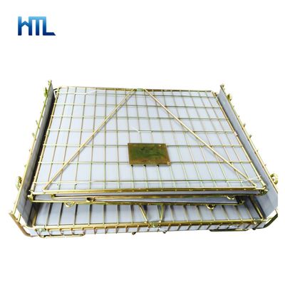 Industrial Stackable Movable Wire Mesh Basket for Pet Preform Storage, Mesh Metal Baskets, Steel Wire Cage image 2