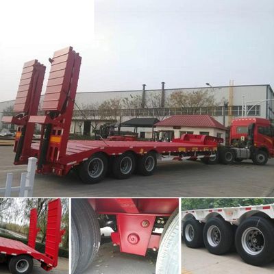 2 Axles Excavator Lowboy Trailer / Lowbed Semi Trailer, Low Loader Trailer, Semi Trailer image 6