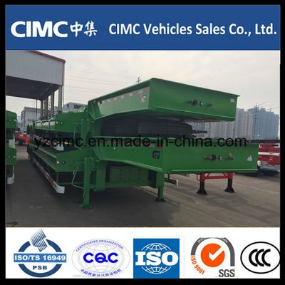 3 Axles 13m Length 60tons Gooseneck Lowbed Semi Trailer for Sale, Gooseneck Lowbed Semi Trailer, Lowboy Semi Trailer image 4