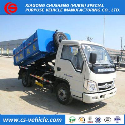Diesel Engine 4*2 8m3 8 Tons 8cbm Hook Lift Container Garbage Truck, Garbage Truck, Pull Arm Garbage Truck image 2
