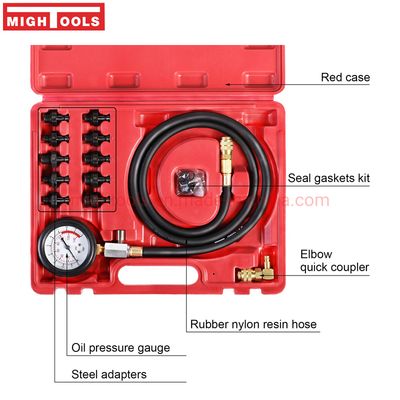 Oil Drain Plug Tap Engine Oil Pressure Tester, Oil Pressure Gauge, Compression Tester image 2