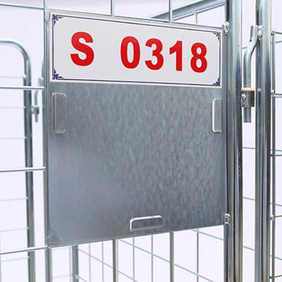 2 Sides Stackable Rolling Metal Steel Wire Mesh Container, Stackable Roll Container, Roll Trolleys for Transporting image 4