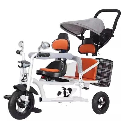 Newly Designed Twin Children Three-Wheeled Two-Seater Bike with Music and Light Baby Bike/Big Wheels Tricycle, Toy Car, Rideon Toy image 4