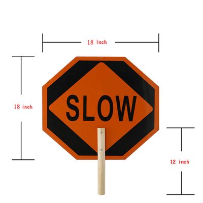 Factory Aluminum Board Reflective Slow Stop Paddle Safety Sign, Road Safety, Safety Product image 4