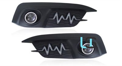 for Honda Civic 2016-2018 OEM DRL Fog Driving Lamps Front Bumper Auto Brake Reverse Turn Signal Daytime Running Light, Body Kit, for Tuning image 5