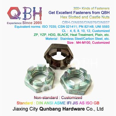 Qbh DIN935/DIN979/DIN937 M4-M100 Thin/Thick Hex Slotting Castle Axle Nut Trailer Accessories, Trailer Accessories, Trailer Parts image 4